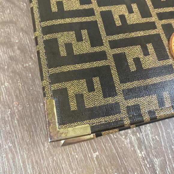 Vintage 90s FENDI Address Book w/ Notepad - Zip Closure - Picture 9 of 13
